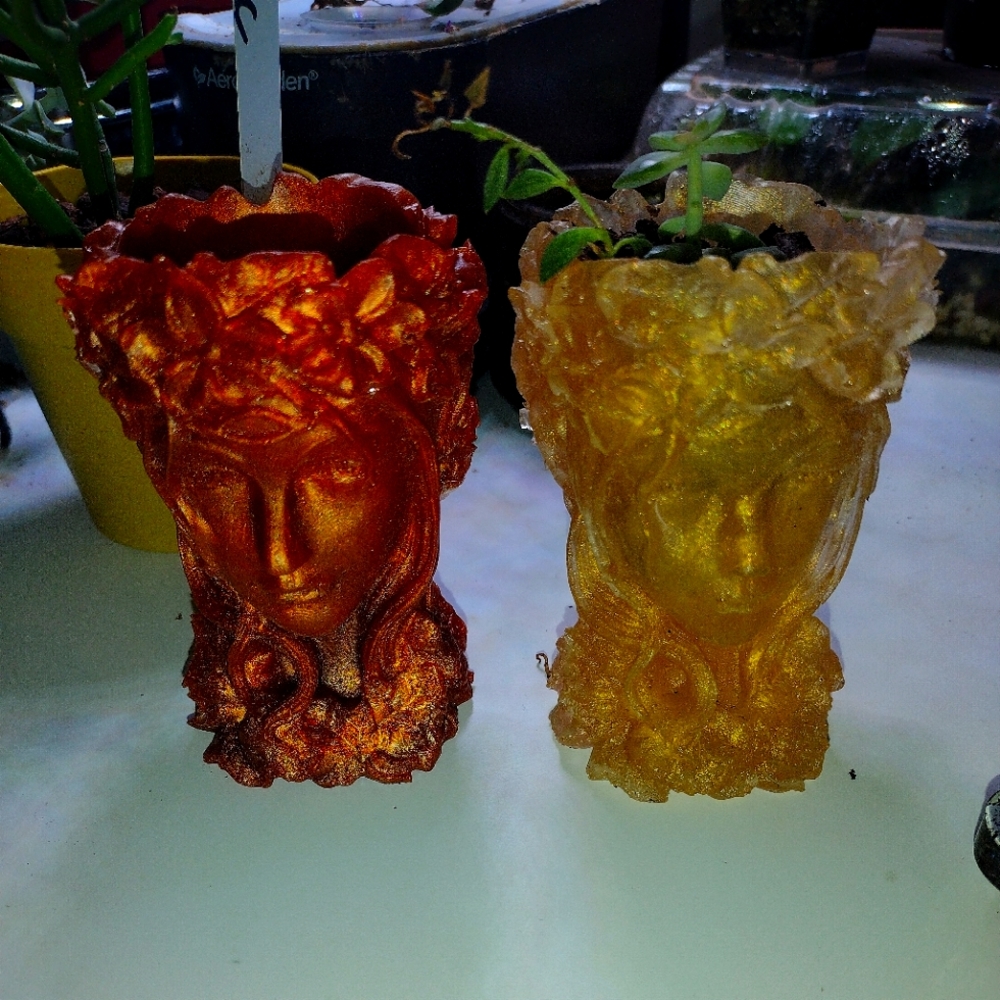 Goddess head planter